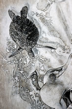 Aphrodite Rising by T.Mallon - Charcoal and Chalk - Left Side