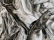 Transfiguration [Birth of Aphrodite] - Charcoal, inck and chalk on kraft paper