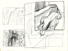 Figure on Couch by T.Mallon - Ink on Paper with Wash - Sketchbook