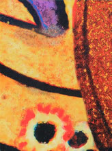 Tom Mallon: 'Klimt Like', Digital Art Montage with Mixed Media, Detail of Upper Left