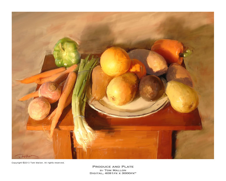 Tom Mallon: 'Produce and Plate', Digital Art