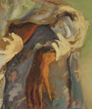 Tom Mallon: Portrait of James Butler - Detail of left hand