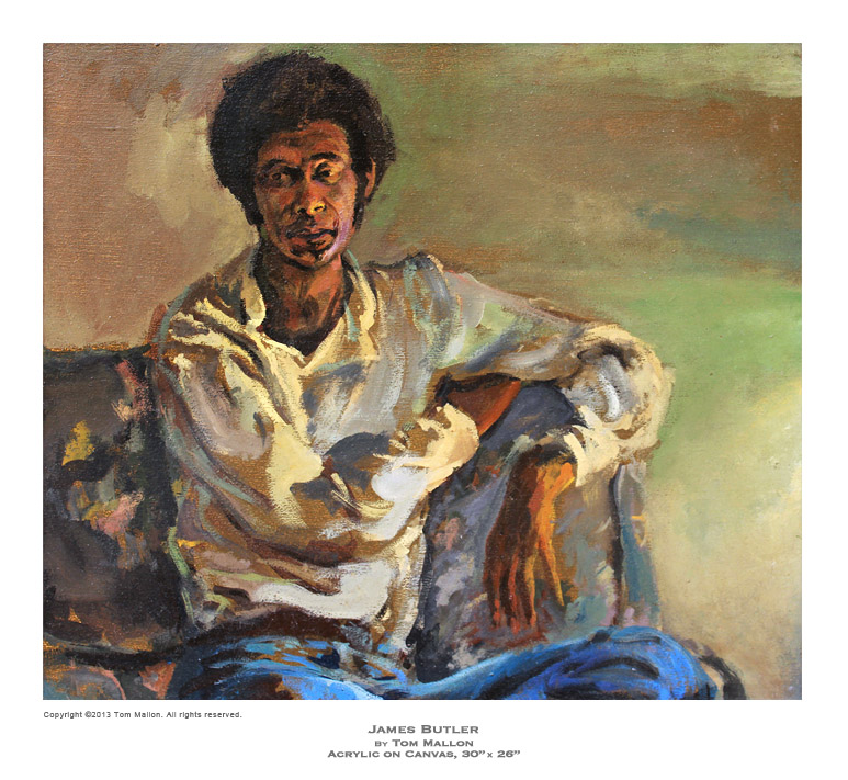 Tom Mallon: Acrylic on Canvas: "James Butler" - 30" x 26"
