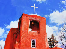 San Miguel MIssion by Tom Mallon, Oil on Canvas - 48 x 24 inches - Belfry