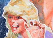 Tom Mallon: Steve Allen "The Big Show" Cover Art for the Philadelphia Inquirer's TV Magazine, Acrylic on Illustration Board, Detail of Loni Anderson #1