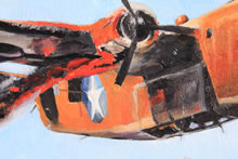 Copy of Robert Taylor's 'Apaches', Copy by Tom Mallon, Oil on Canvas, Detail of Fire Close-Up