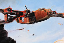 Copy of Robert Taylor's 'Apaches', Copy by Tom Mallon, Oil on Canvas, Detail of Burning Plane