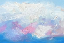 Cloudy Ridge by Tom Mallon, Oil on Canvas - 20 x 20 inches - Cloud at Right